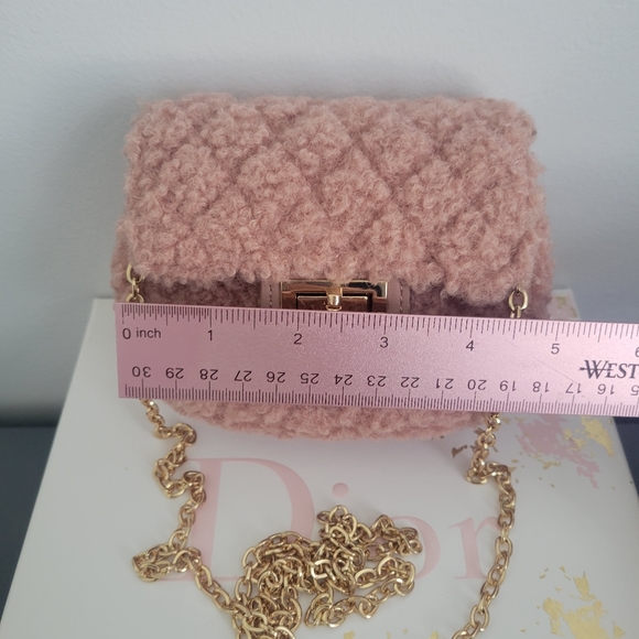 Pink mini quilted bag - Picture 5 of 7